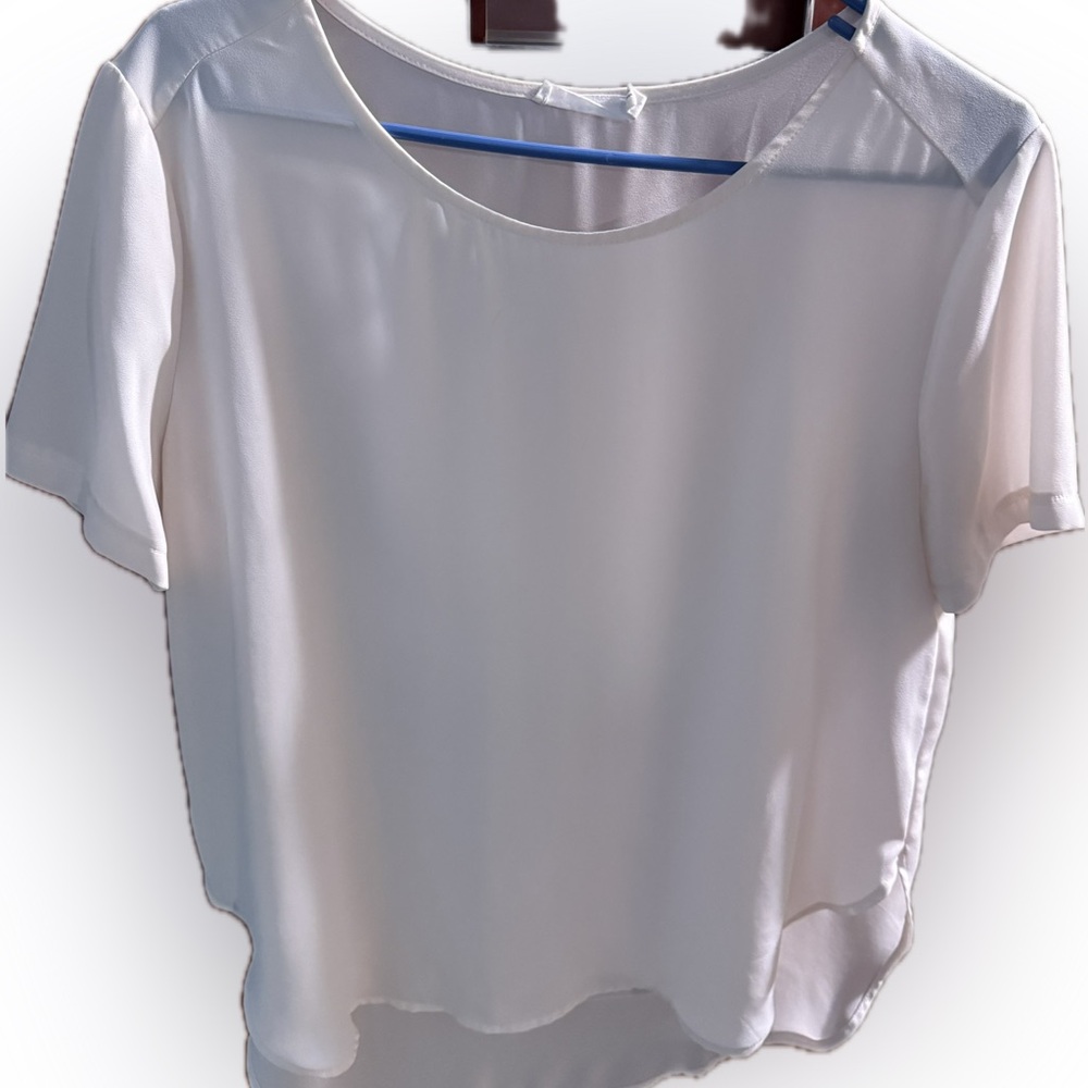 Lush Light Pink Short Sleeve Blouse